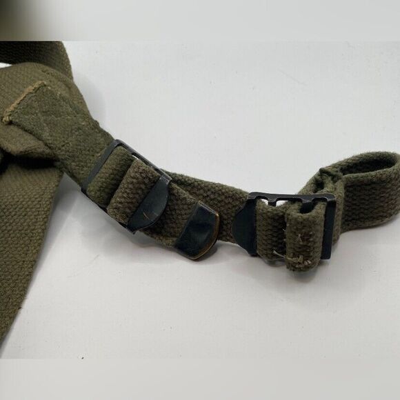 Vintage WW2 Tactical Belt Khaki Green Canvas 42” - Picture 3 of 3